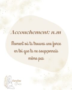 accouchement, définition